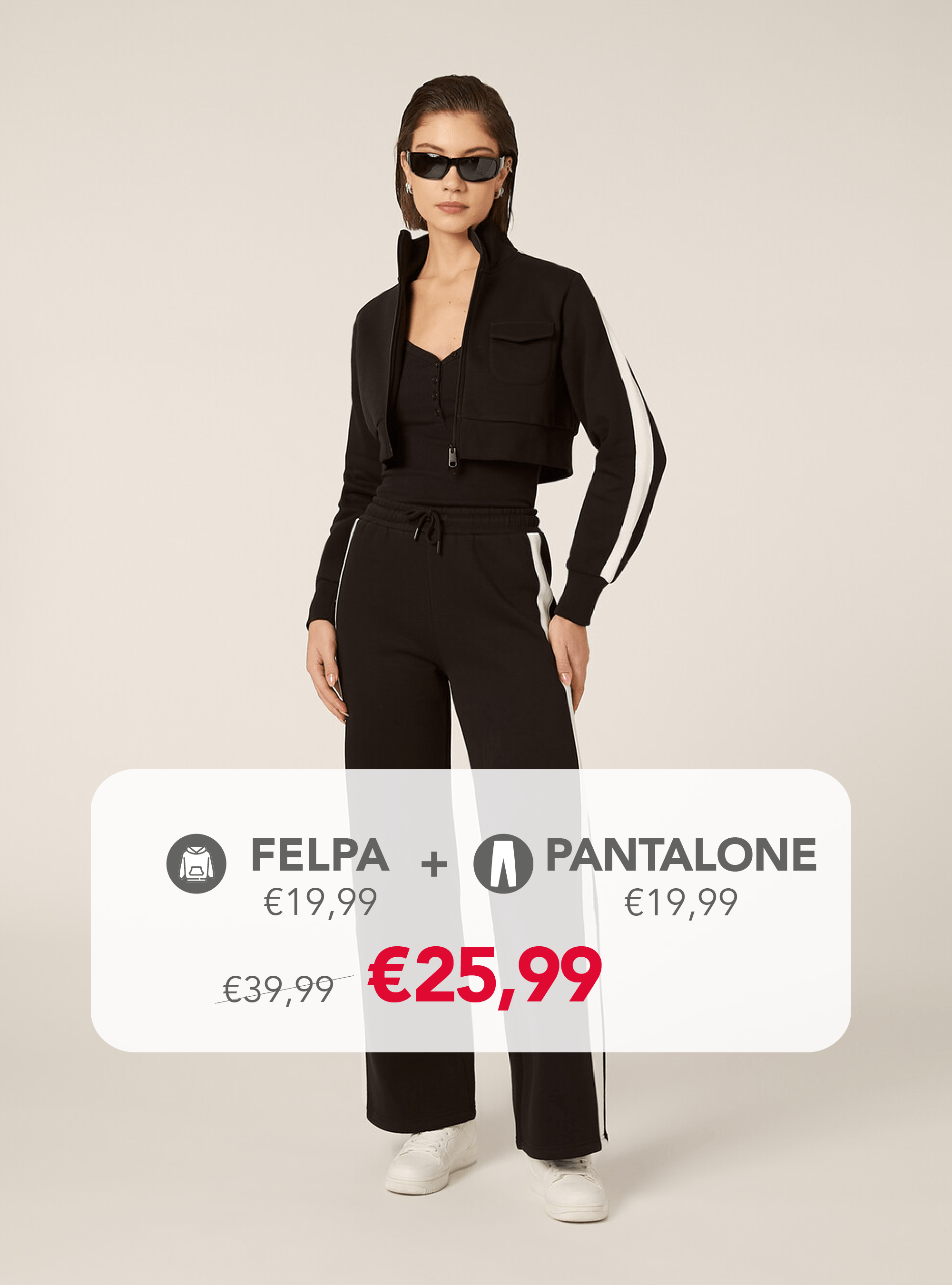 Set in tracksuit with stripes, 